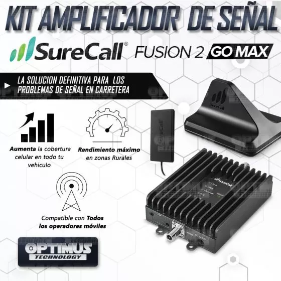 Kit Amplificador De Señal Celular Surecall Fusion 2 Go Max Repetidor Redes 4GLTE - Vehículos Automóviles