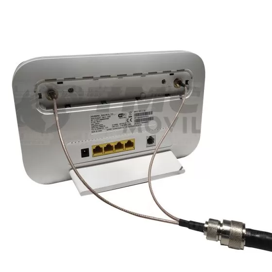 Conector Pigtail MIMO x2 SMA MACHO para modem Internet 4G LTE / Equipos de Telemetría ( Huawei B310 - B612 - B315)