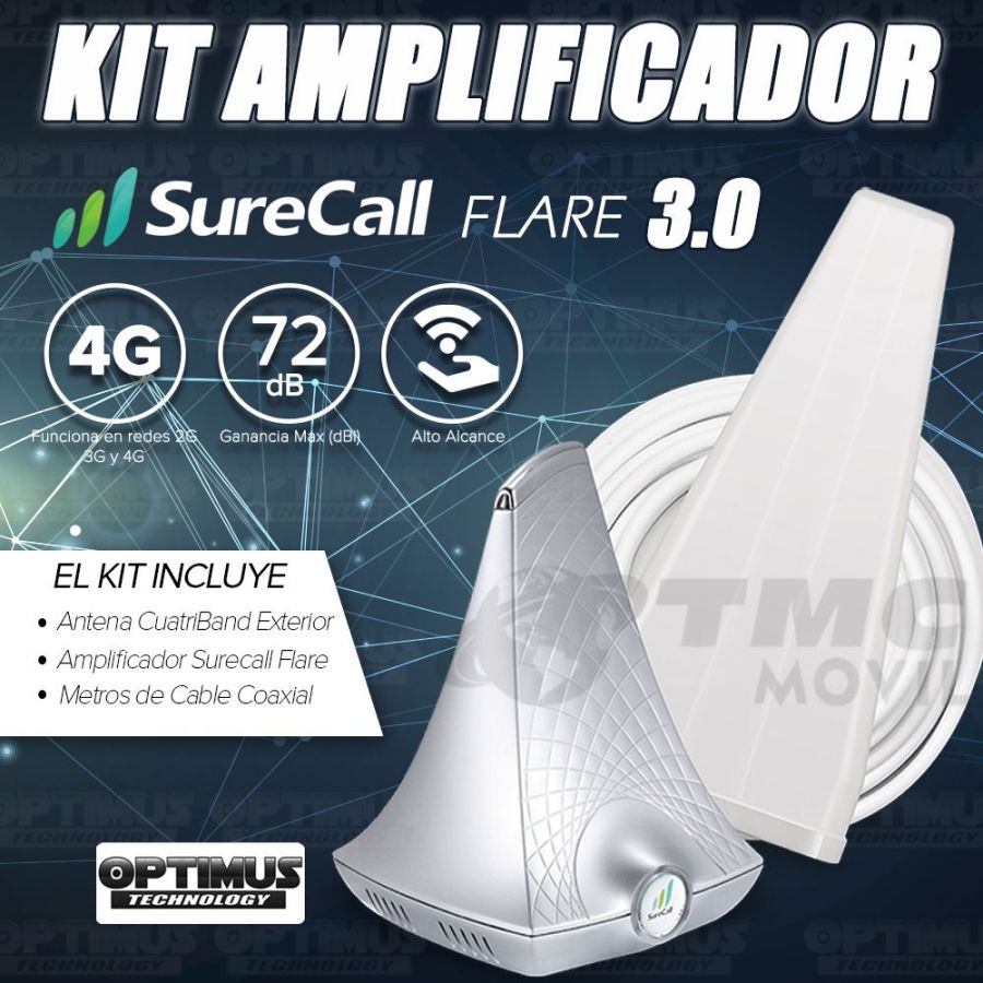 KIT de Amplificador de señal SureCall Flare 3.0 CO - Versión 3.0