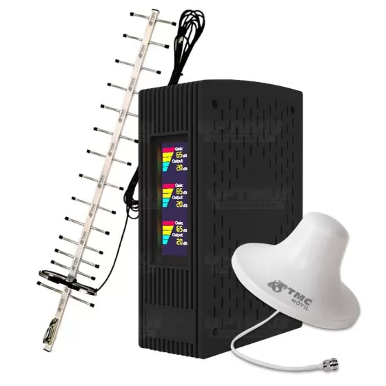 KIT Amplificador De Señal Celular TMC Signal PLUS Repetidor Redes 4GLTE con antenas