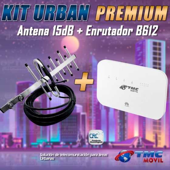 KIT Antena Amplificadora De Señal Yagi de 15Db Con Enrutador Huawei B612S-51D Homologado
