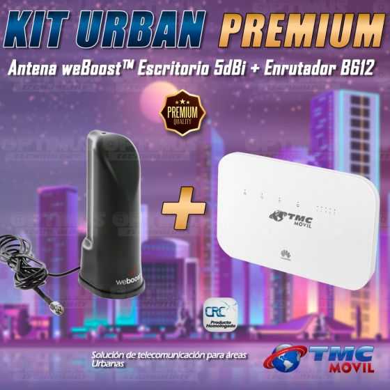 KIT Antena Amplificadora De Señal Weboost de escritorio Con Enrutador Huawei B612-533 4G Router 2 Pro