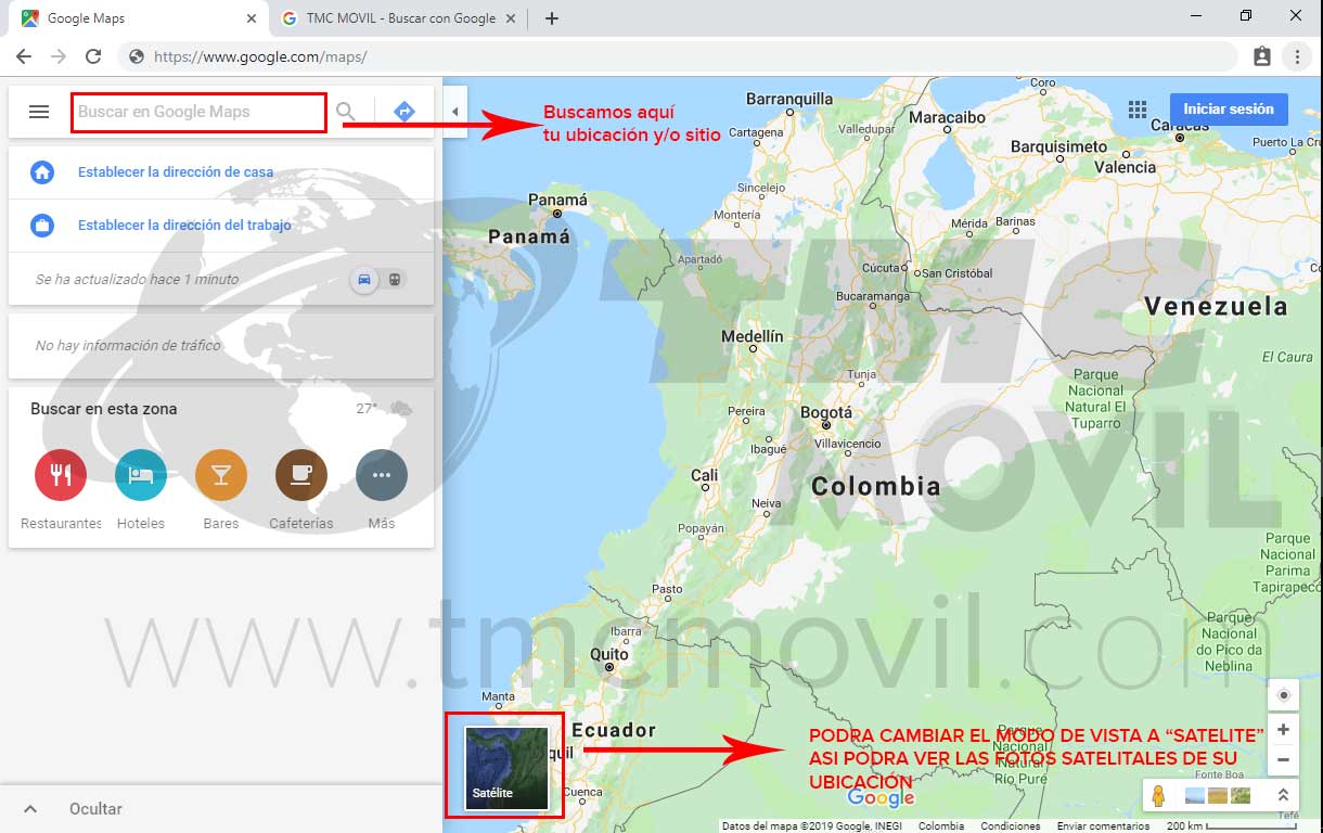 Busqueda de Ubicación Google Maps - TMC Movil