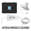 KIT AMPLIFICADOR DE SEÑAL CELULAR, TMC SIGNAL FORCE + ANTENA CUATRIBAND TMC PLUS + DOMO DE POTENCIA.