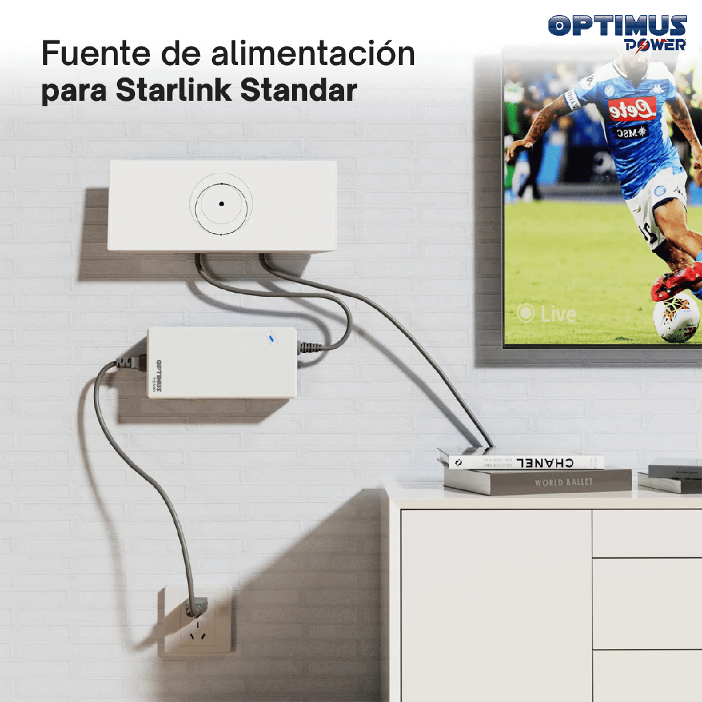 Cargador Starlink Gen 3 (Versión 4 V4) adaptador de CA de 195 W para Starlink, repuesto, cargador de Antena Estandar Starlink V4
