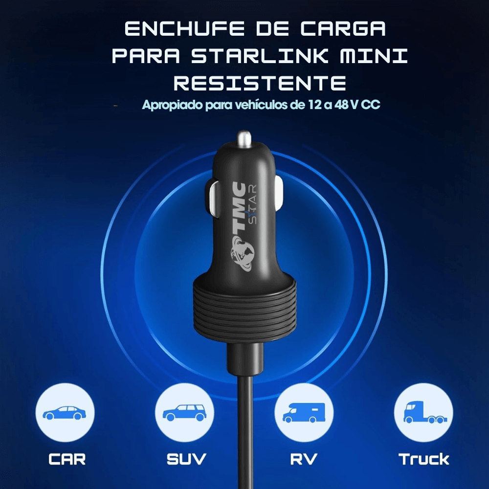 CARGADOR DE CIGARRERA PARA STARLINK MINI (5M) - TMC STAR