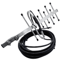 Antena Yagi Amplificadora De Señal 15dB, Frecuencias 824MHz con Cable Marca PPC Belden Certificado de Baja Perdida 8 Metros (Conector F Macho)