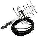Antena Yagi Amplificadora De Señal 15dB, Frecuencias 824MHz con Cable Marca PPC Belden Certificado de Baja Perdida 8 Metros (Conector TNC Macho)