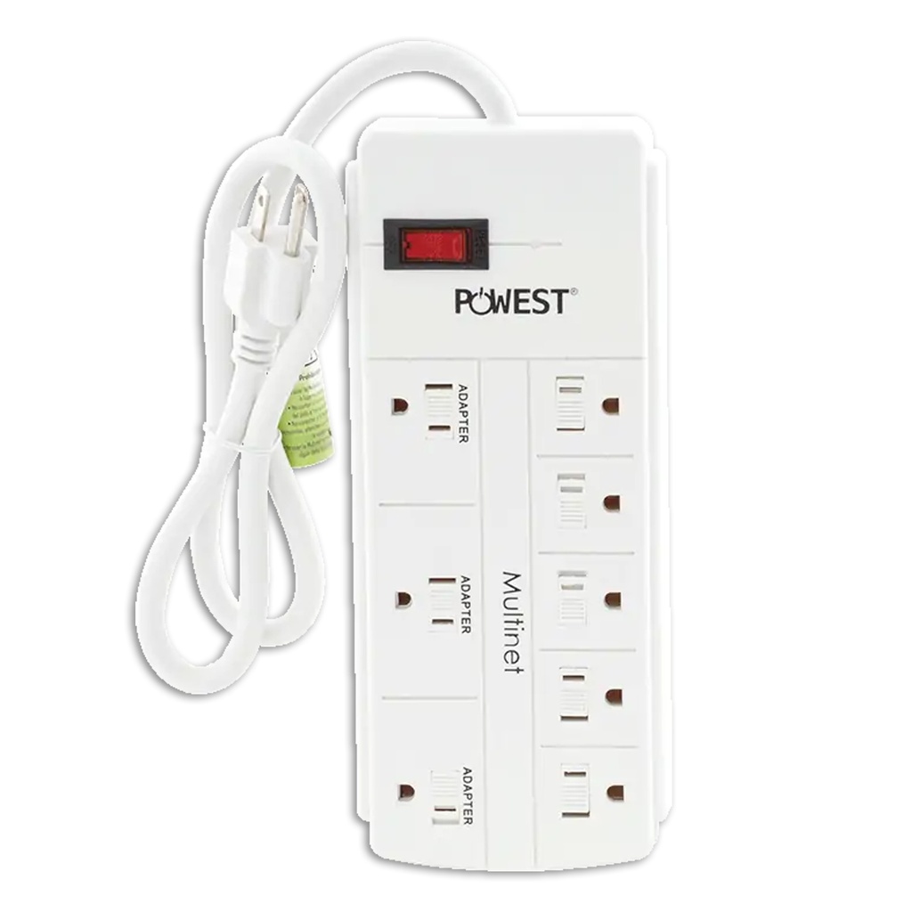 SUPRESOR DE PICOS POWEST DE 8 SALIDAS REF.MULTINET 8T MULTITOMA SEGURIDAD Y ESTABILIDAD