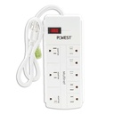 SUPRESOR DE PICOS POWEST DE 8 SALIDAS REF.MULTINET 8T MULTITOMA SEGURIDAD Y ESTABILIDAD