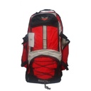 MALETA MOCHILA OPTIMUS TRAVELS 65L (ROJO Y GRIS)